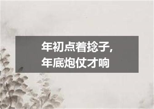 年初点着捻子,年底炮仗才响