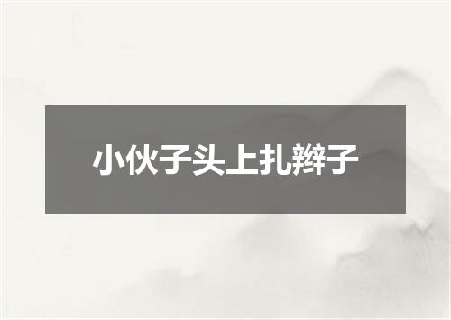 小伙子头上扎辫子