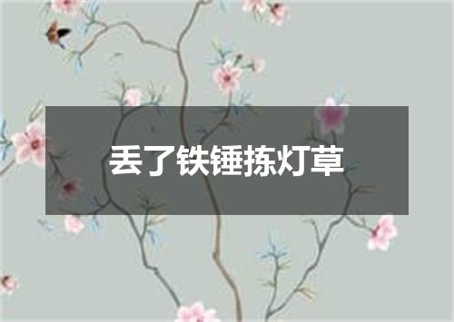 丢了铁锤拣灯草