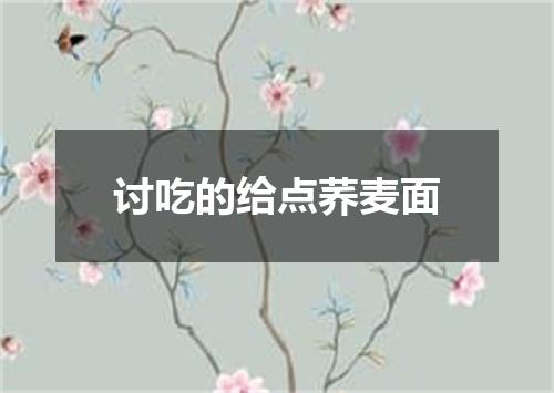 讨吃的给点荞麦面