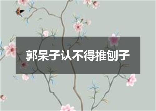 郭呆子认不得推刨子