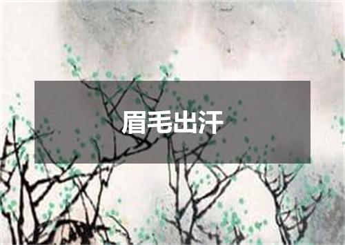 眉毛出汗