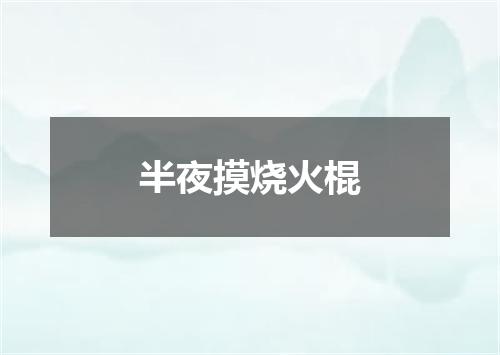 半夜摸烧火棍