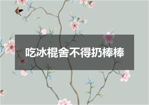 吃冰棍舍不得扔棒棒