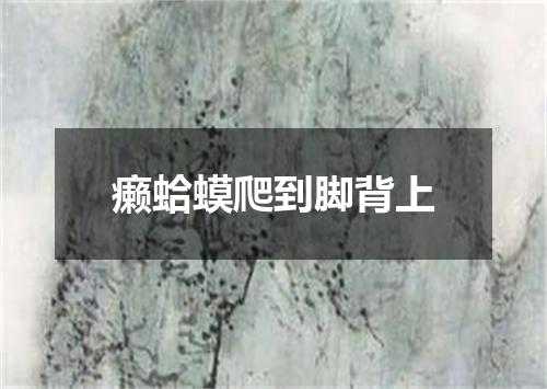 癞蛤蟆爬到脚背上