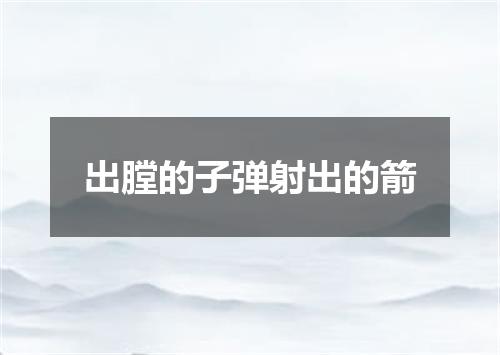出膛的子弹射出的箭