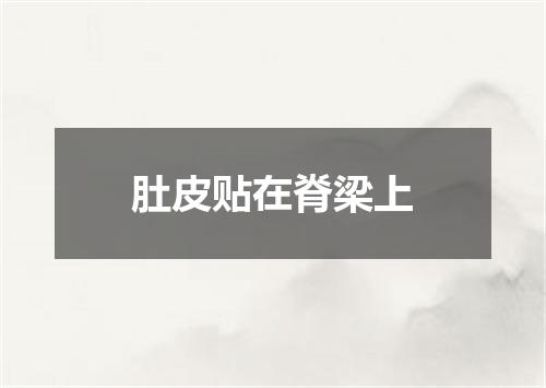 肚皮贴在脊梁上