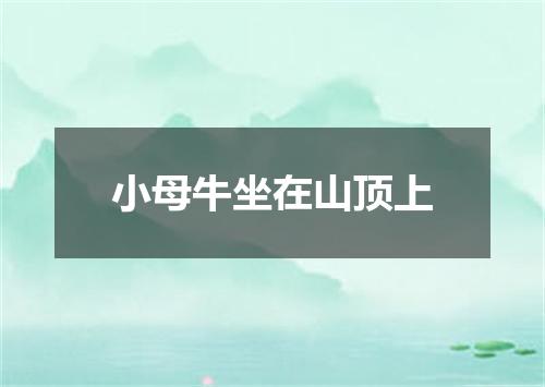 小母牛坐在山顶上