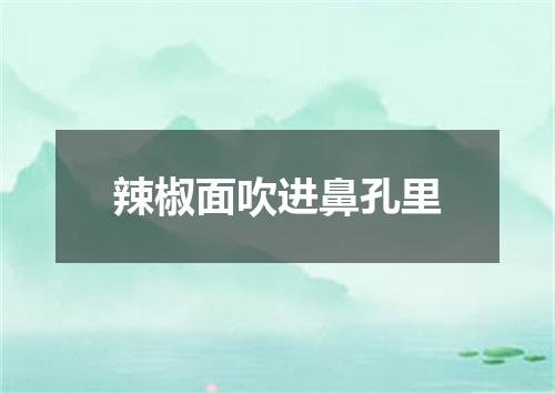 辣椒面吹进鼻孔里