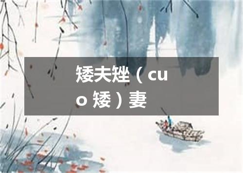 矮夫矬（cuo 矮）妻