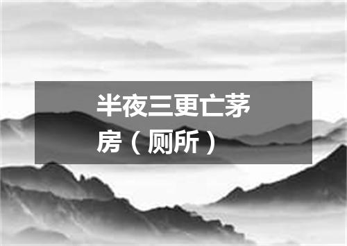 半夜三更亡茅房（厕所）