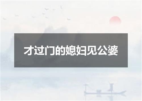 才过门的媳妇见公婆