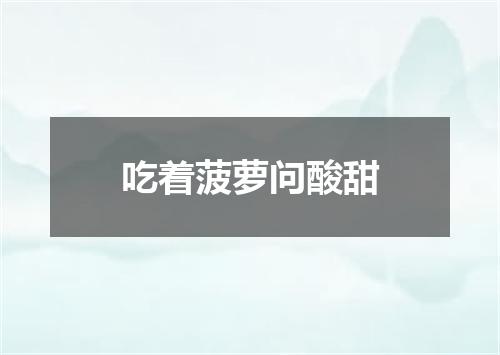吃着菠萝问酸甜
