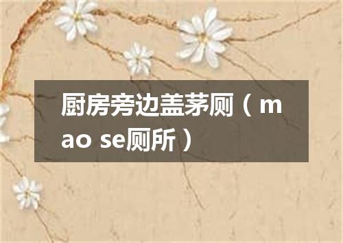 厨房旁边盖茅厕（mao se厕所）