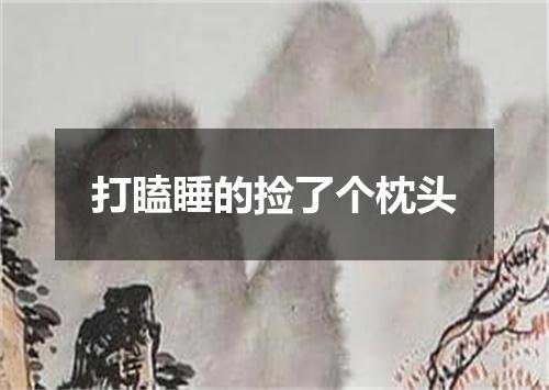 打瞌睡的捡了个枕头