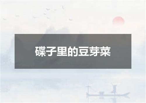 碟子里的豆芽菜