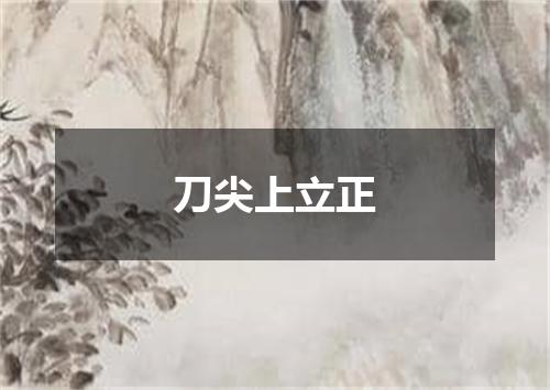 刀尖上立正