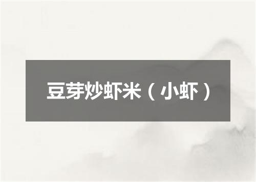 豆芽炒虾米（小虾）
