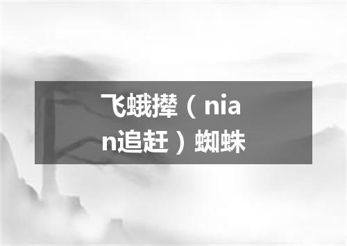 飞蛾撵（nian追赶）蜘蛛