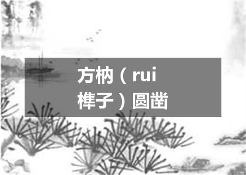 方枘（rui榫子）圆凿