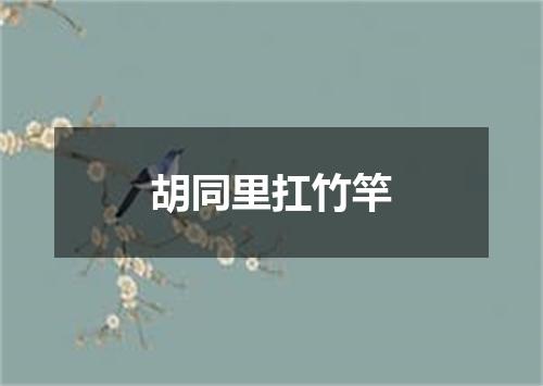胡同里扛竹竿
