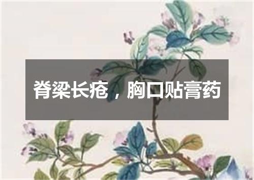 脊梁长疮，胸口贴膏药