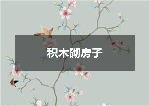 积木砌房子