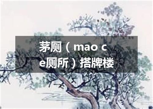 茅厕（mao ce厕所）搭牌楼