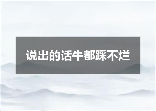 说出的话牛都踩不烂
