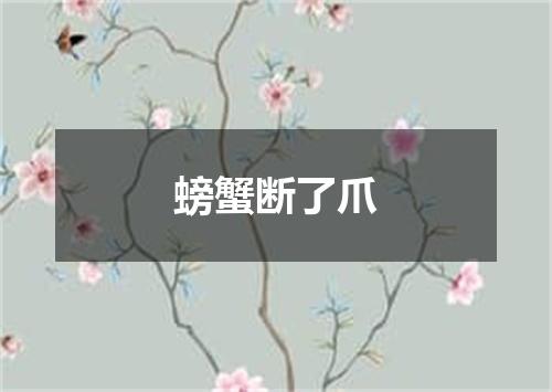 螃蟹断了爪