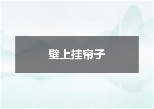 壁上挂帘子