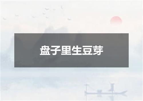 盘子里生豆芽