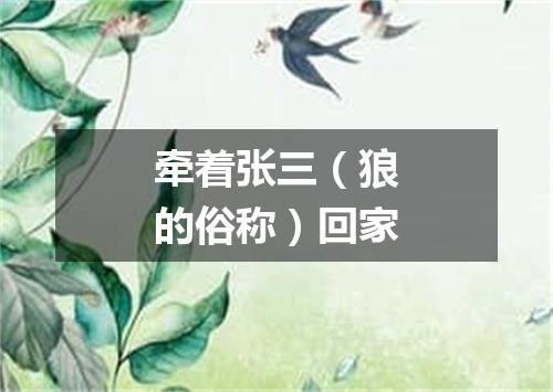 牵着张三（狼的俗称）回家