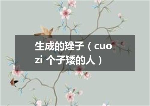 生成的矬子（cuo zi 个子矮的人）