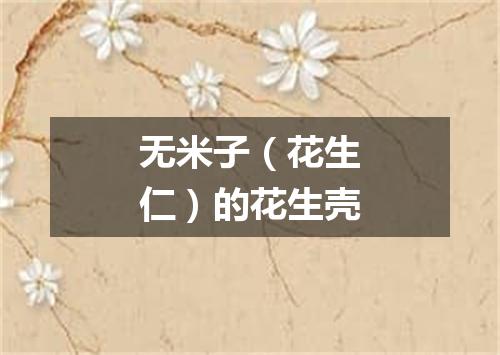无米子（花生仁）的花生壳