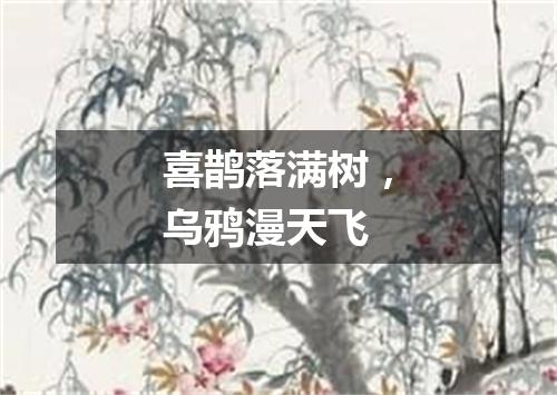 喜鹊落满树，乌鸦漫天飞