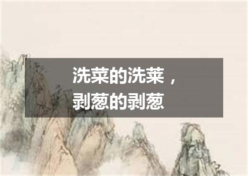 洗菜的洗莱，剥葱的剥葱