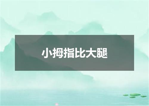 小拇指比大腿