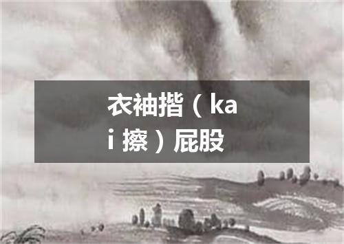 衣袖揩（kai 擦）屁股