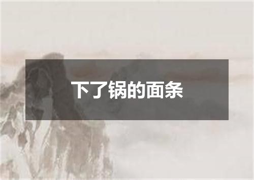 下了锅的面条