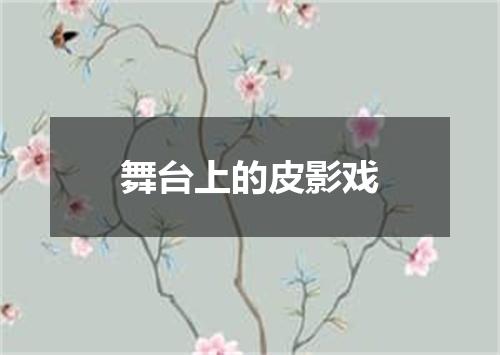 舞台上的皮影戏