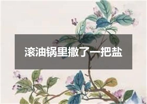 滚油锅里撒了一把盐
