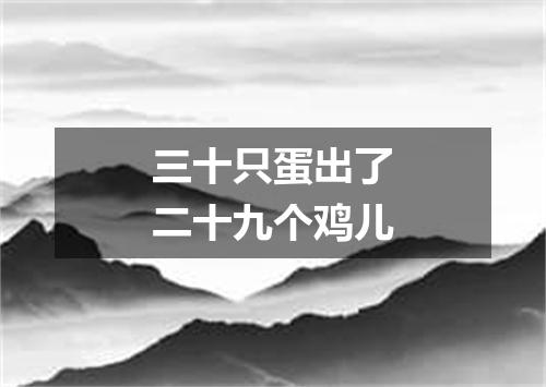 三十只蛋出了二十九个鸡儿