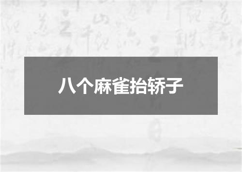 八个麻雀抬轿子