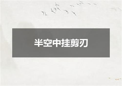 半空中挂剪刃