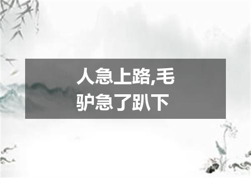 人急上路,毛驴急了趴下