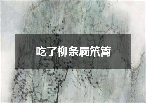 吃了柳条屙笊篱