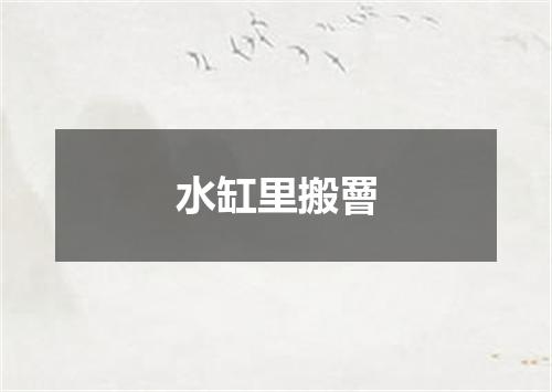 水缸里搬罾