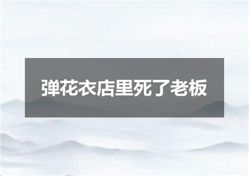 弹花衣店里死了老板