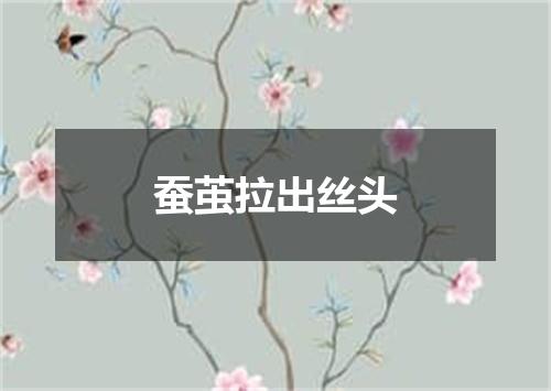 蚕茧拉出丝头